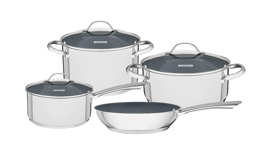Tramontina Una Seramik Yüzeyli Çelik Tencere Seti 7 Parça