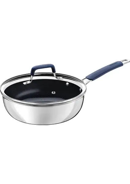 Tramontina Romagna Blue 24CM Basık Tencere